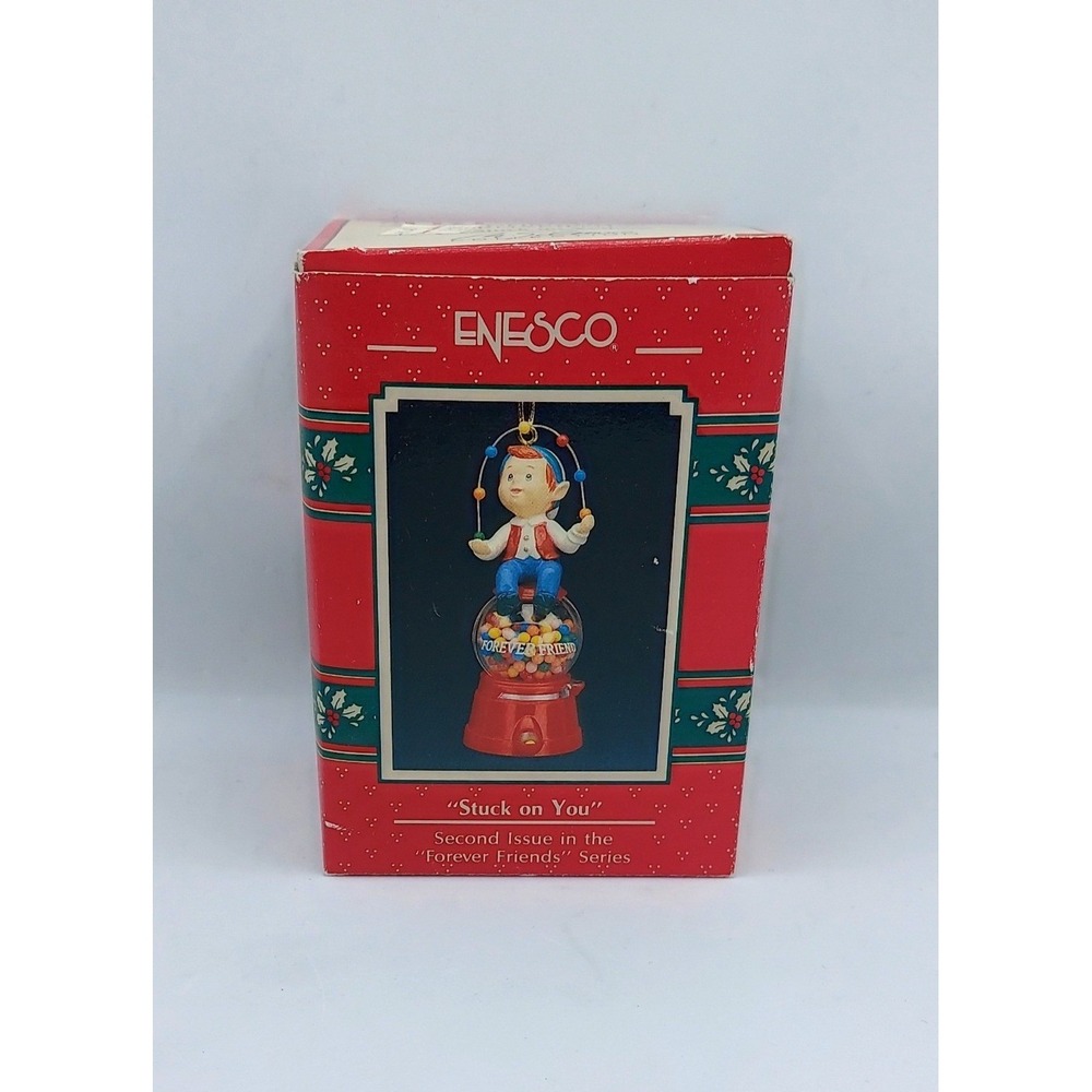 1990 Enesco Stuck on You Second in Forever Friends Series Christmas Ornament